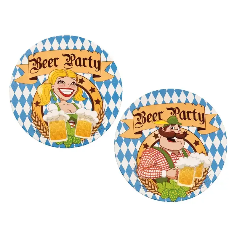 Køb Ølbrikker med Oktoberfest-motiver 10 stk./pakke hos Brondsholm.dk