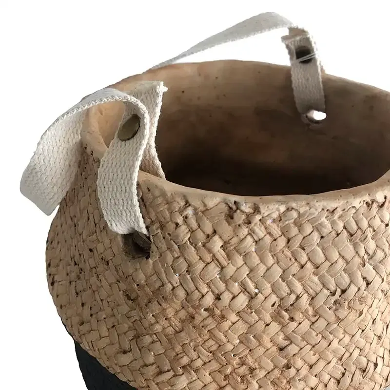 Køb Cement krukke, m ophæng, sort bund 23cm hos Brondsholm.dk