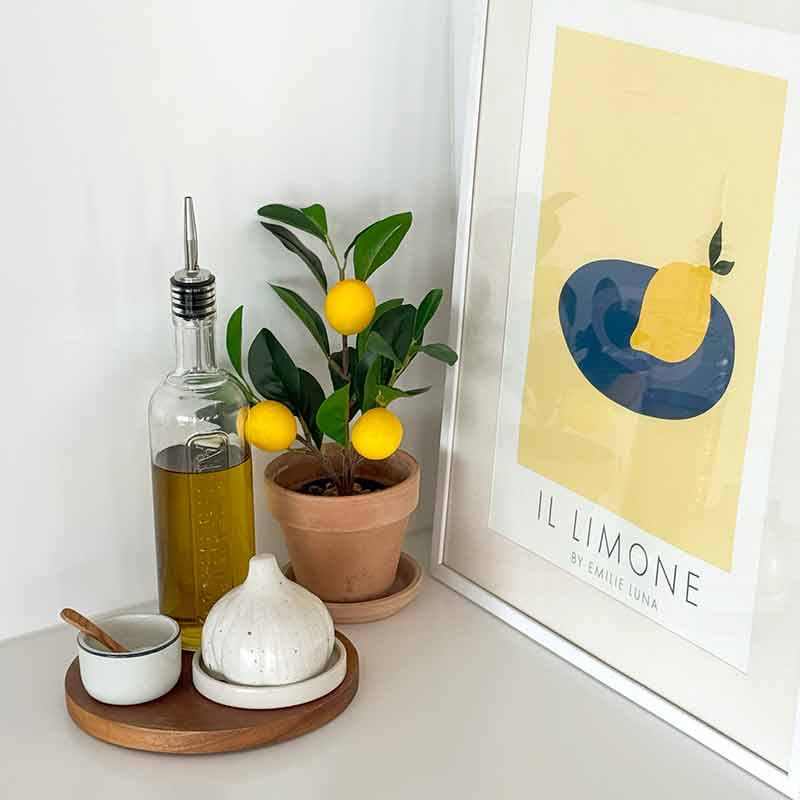 KøbCitrontræ i potte, 27cm, kunstig plante