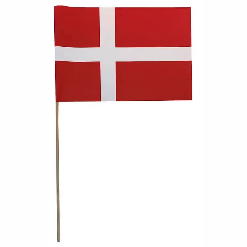 Køb Flag på træpind, Danmark hos Brondsholm.dk