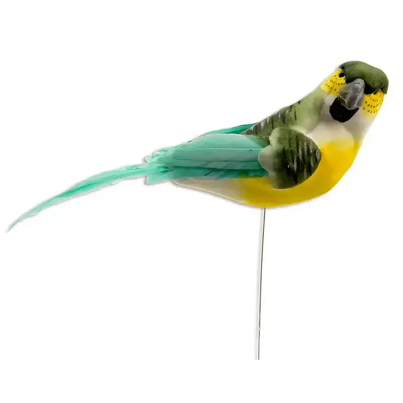 Køb Fugl på pind, 23cm Turkis, kunstig dyr hos Brondsholm.dk