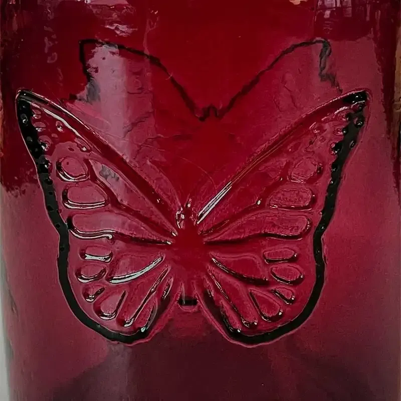 Køb Glas vase, 16cm, Mørk pink hos Brondsholm.dk