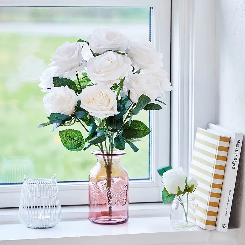 Køb Glas vase, 16cm, lyserød hos Brondsholm.dk