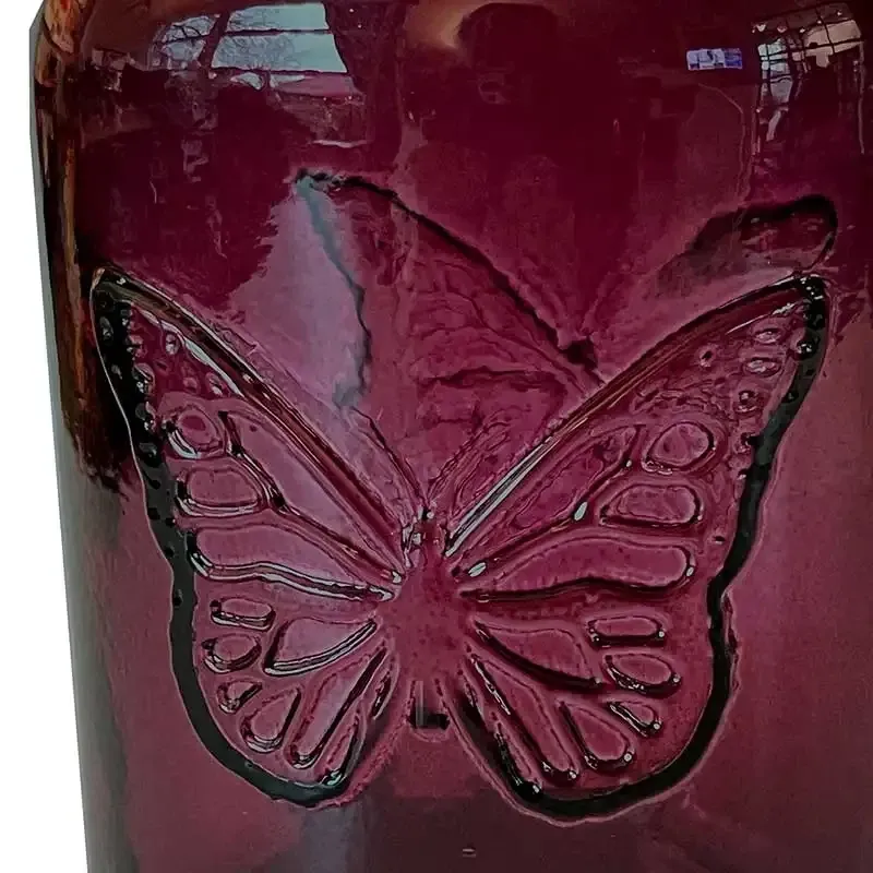 Køb Glas vase, 16cm, pink hos Brondsholm.dk