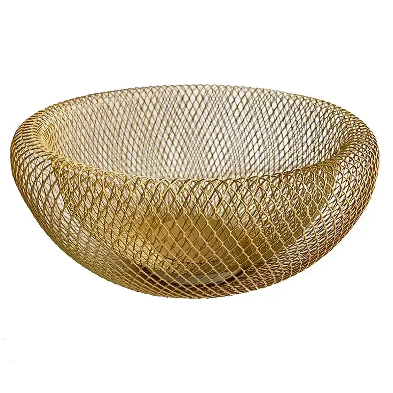 Køb Guld metal skål / væg ophæng hos Brondsholm.dk