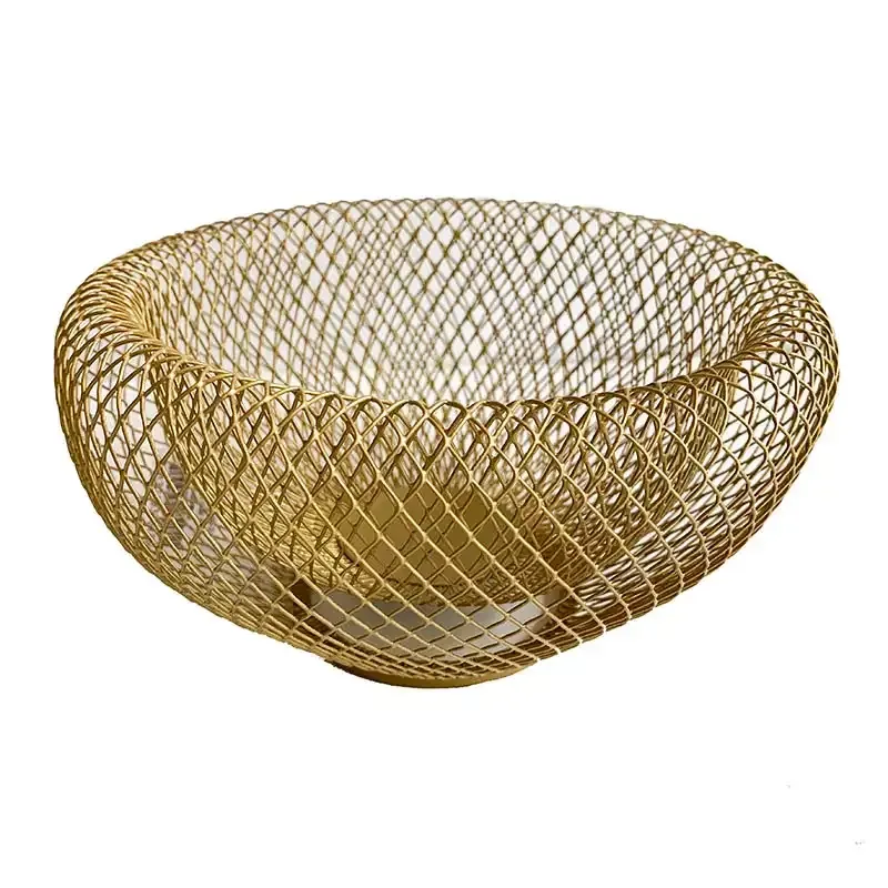 Køb Guld metal skål / væg ophæng hos Brondsholm.dk