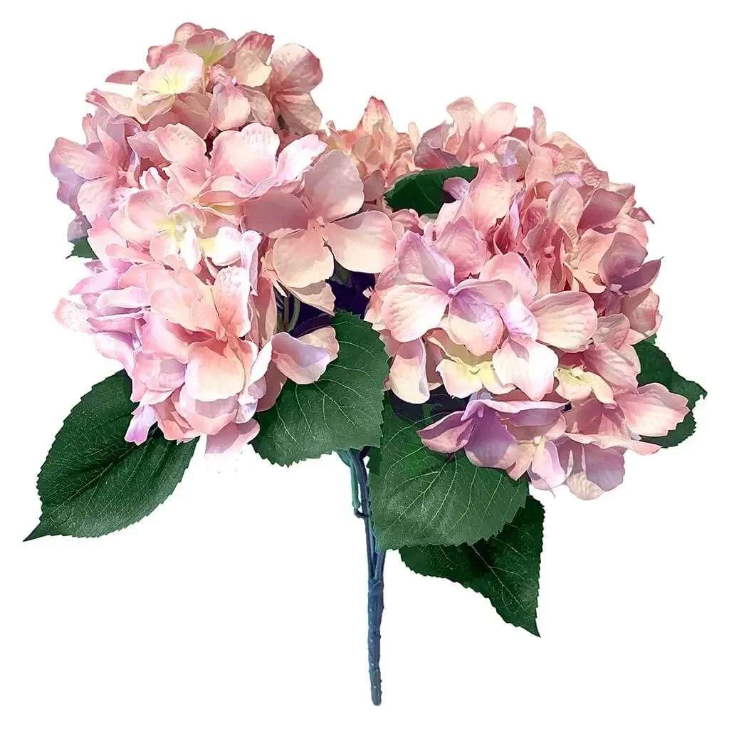 Køb Hortensia buket, 45cm med 5 stængler pink, Kunstig blomst hos Brondsholm.dk
