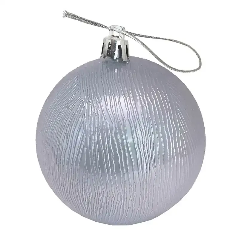 Køb Julekugler i børstet stribe, lilla, 8cm, 3stk./pakke hos Brondsholm.dk