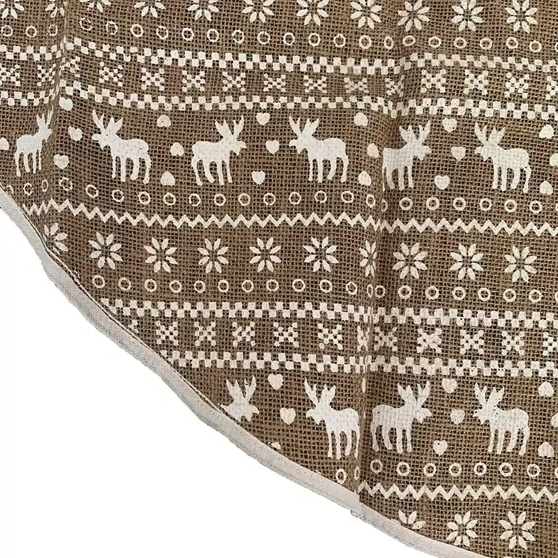 Køb Juletræstæppe, rundt m rensdyr hos Brondsholm.dk