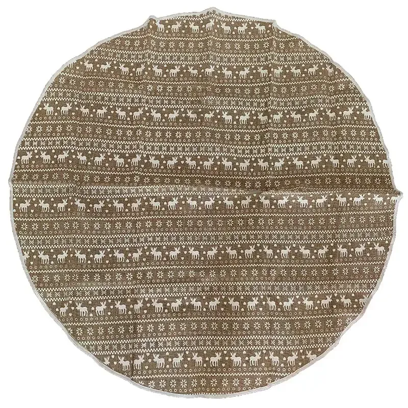 Køb Juletræstæppe, rundt m rensdyr hos Brondsholm.dk