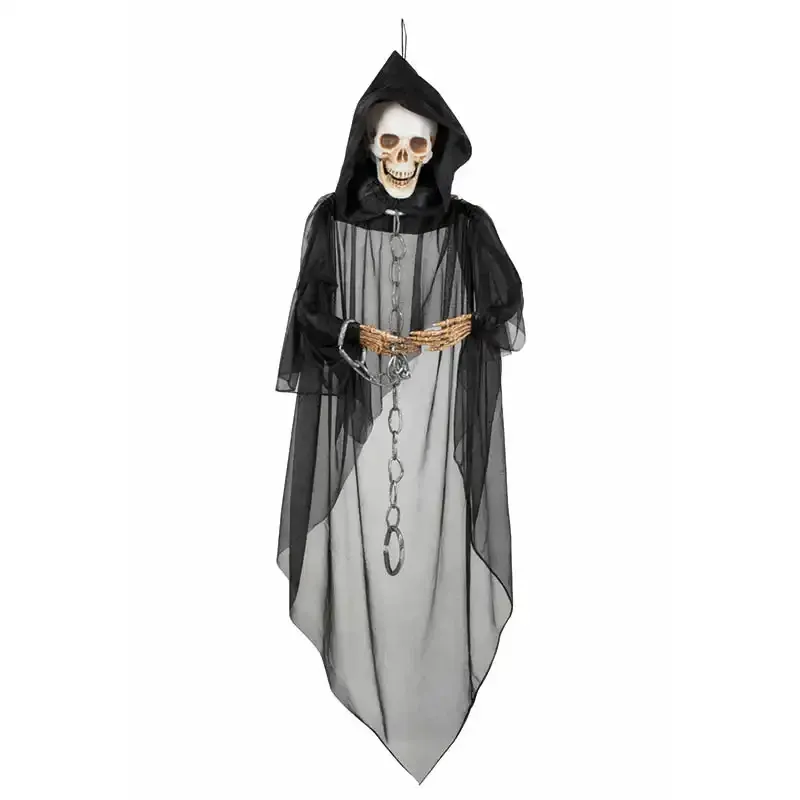 Køb Kranie spøgelse med skelethænder og kæde hos Brondsholm.dk