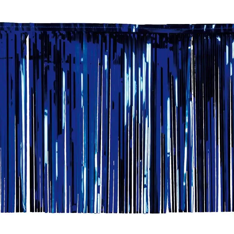 Køb Lametta Gardin kort /Foliegardin, Blå glimmer hos Brondsholm.dk