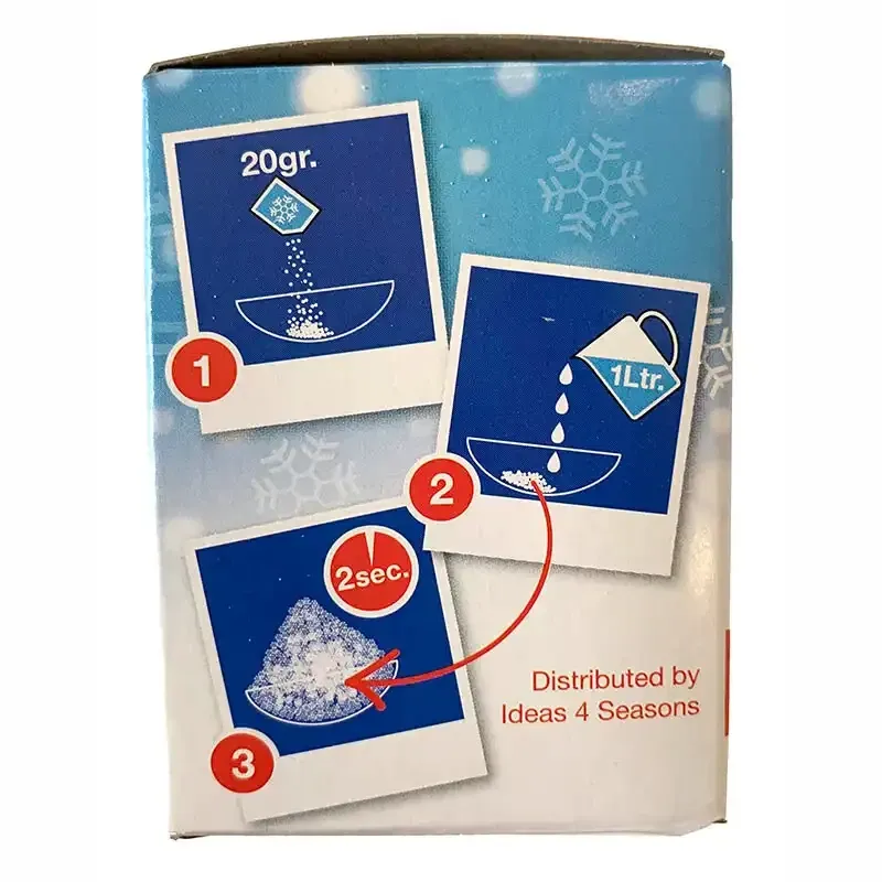 Køb Magisk sne, pulver blandes m vand bliver til tør sne hos Brondsholm.dk