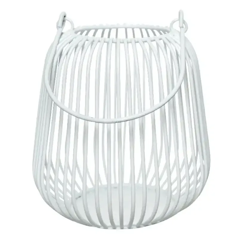 Køb Mini Lanterne i stål, hvid, H:10cm hos Brondsholm.dk