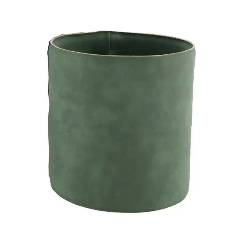 Køb Potteskjuler i læder, Ø15,5cm, grøn hos Brondsholm.dk