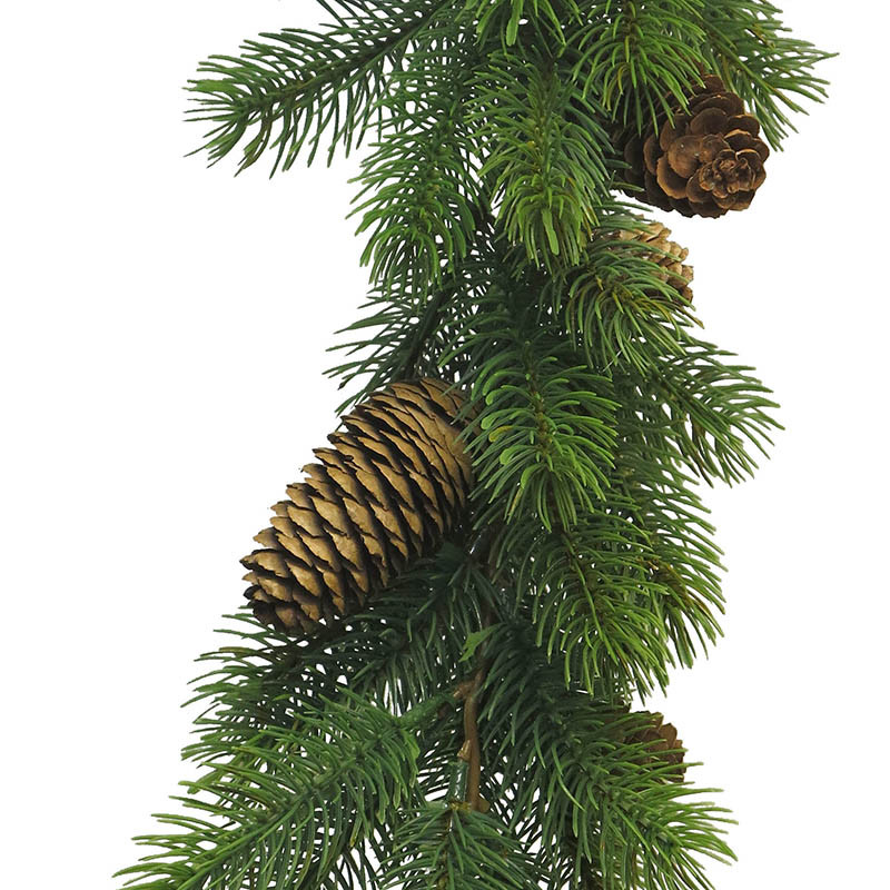 Køb Rødgran granranke med kogler, kunstig gran hos Brondsholm.dk