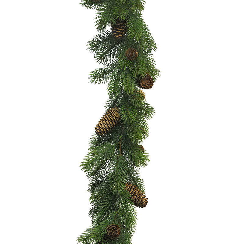 Køb Rødgran granranke med kogler, kunstig gran hos Brondsholm.dk