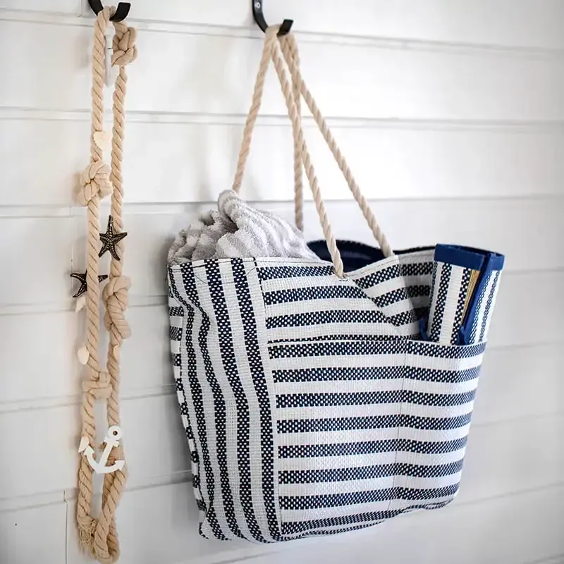 Køb Reb med skaller, søstjerner og anker, Beige hos Brondsholm.dk