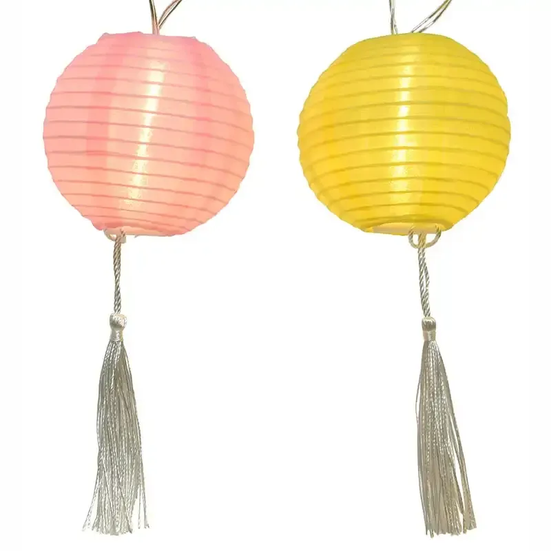 Køb Rispapirs lampe lyskæde, LED, 20 pære, 5 meter hos Brondsholm.dk