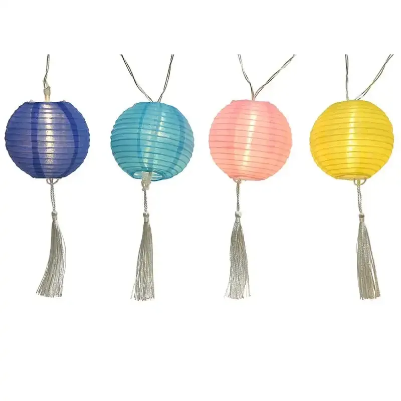 Køb Rispapirs lampe lyskæde, LED, 20 pære, 5 meter hos Brondsholm.dk