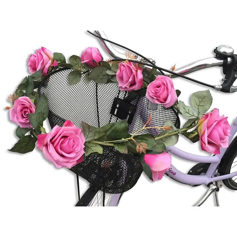 Køb Rosenranke, m 8 roser, Pink, 145cm, kunstig ranke hos Brondsholm.dk