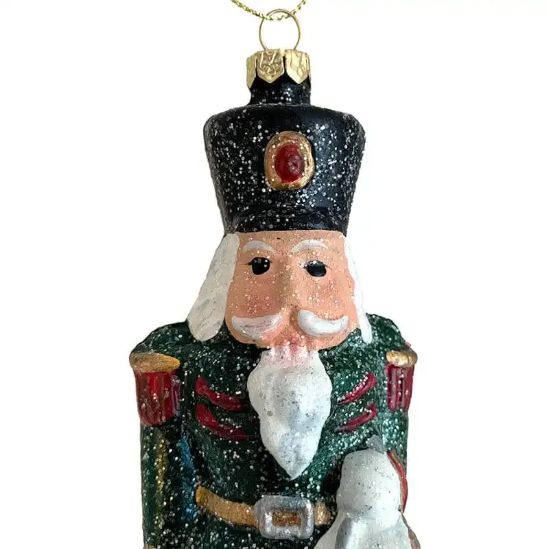 Køb Soldat, Grøn m glitter, Juletræsophæng hos Brondsholm.dk