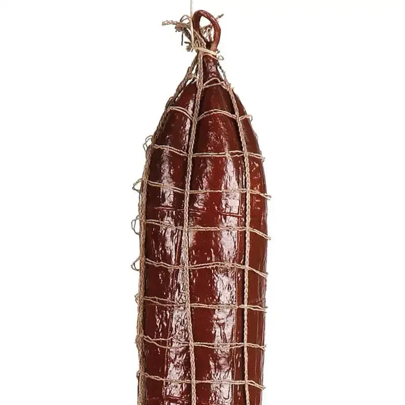 Køb Spegepølse / Salami med net, kunstig mad hos Brondsholm.dk