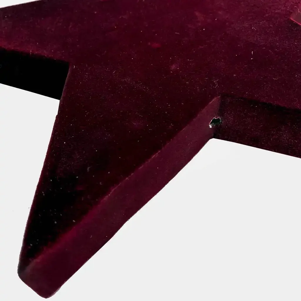 Køb Stjerne i velour, bordeaux, Ø 24cm hos Brondsholm.dk