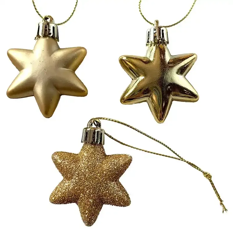 Køb Stjerner m ophæng, 5cm, 18stk pr pakke hos Brondsholm.dk