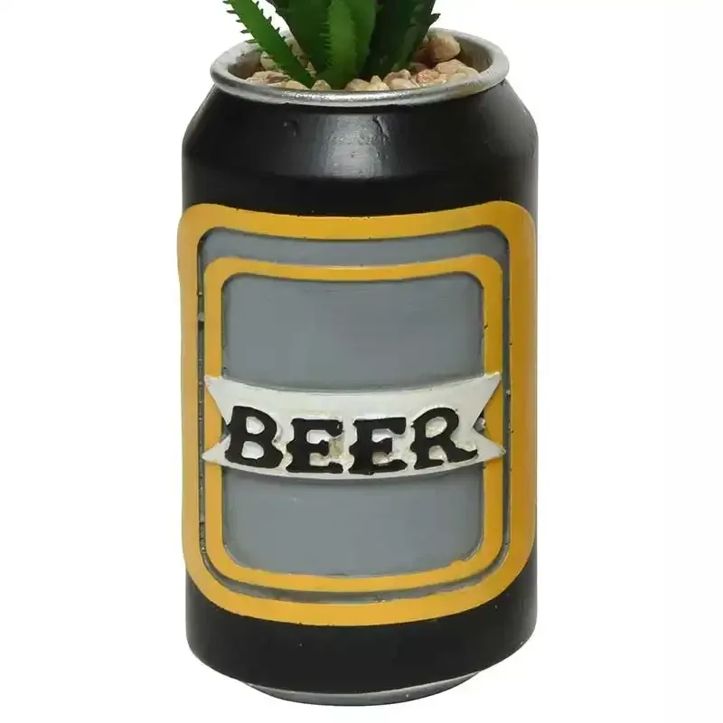 Køb Sukkulent / Kaktus i dåse, kunstig plante hos Brondsholm.dk