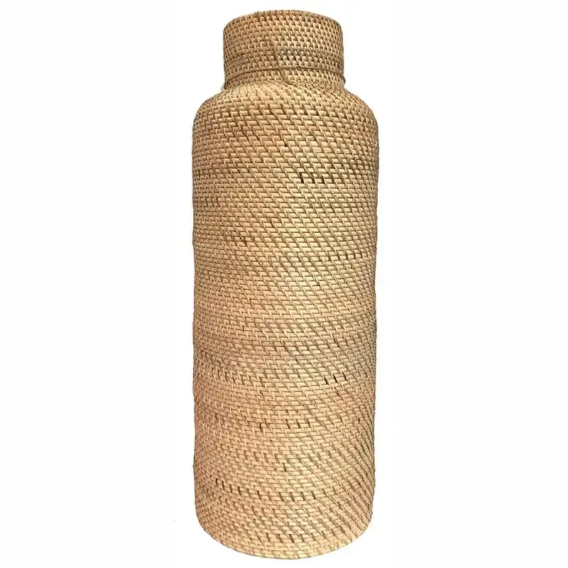 Køb Vase i rattan, H 80cm hos Brondsholm.dk