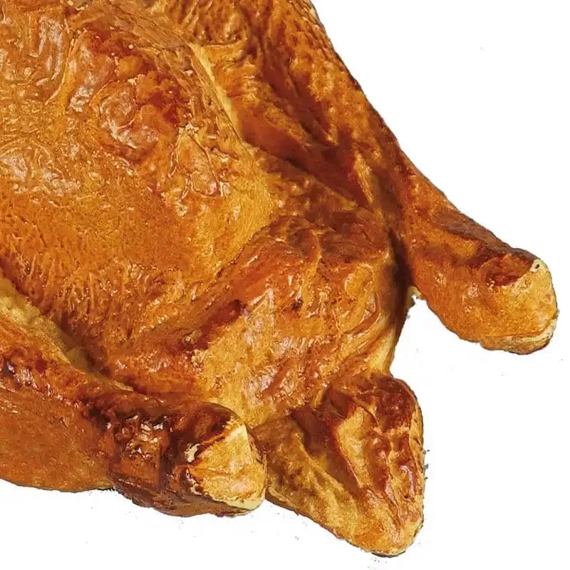 Kunstig kylling (grillet) i plast - kunstige fødevarer til d