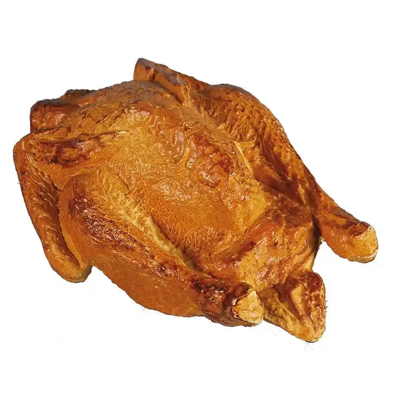 Kunstig kylling (grillet) i plast - kunstige fødevarer til d