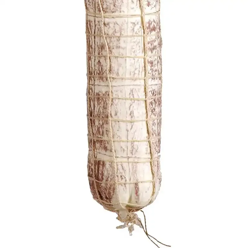 Kunstig spegepølse (hvid) i plast - fødevareattrap fra Brønd