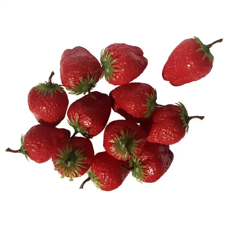 Kunstige jordbær i pose - kæmpe udvalg af kunstige fødevarer