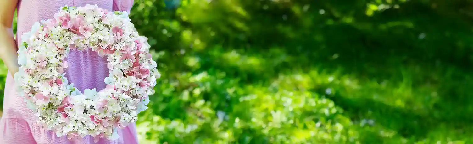 Brøndsholm - Kunstige blomsterkranse
