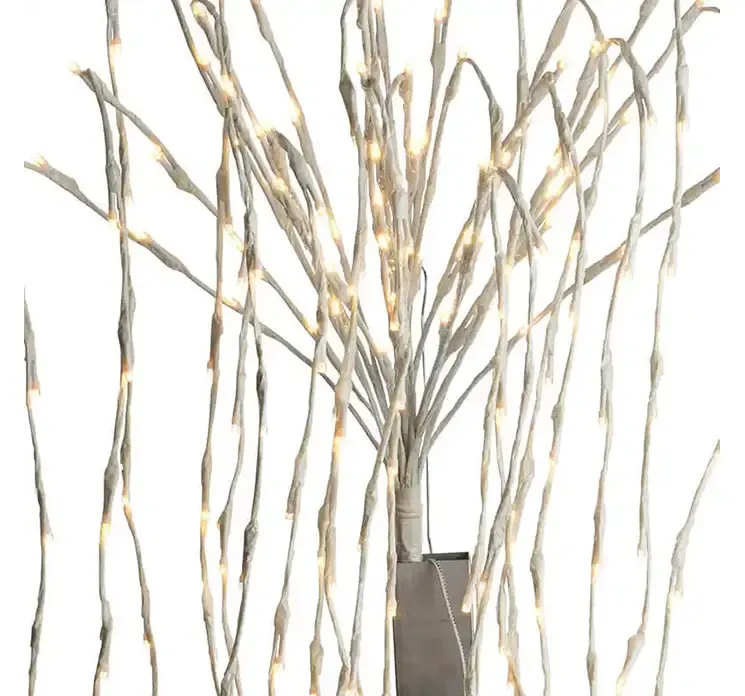 LED lyskade kaskade effekt til udendørs og indendørs brug, hvid ledning closeup