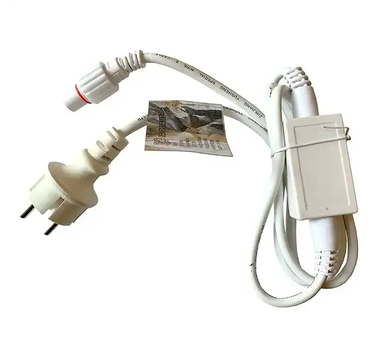 Strømtilslutning i hvid til LED