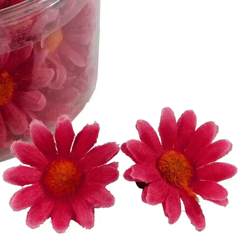 Margurithoveder, 100 stk. i flot mørkorange kunststof