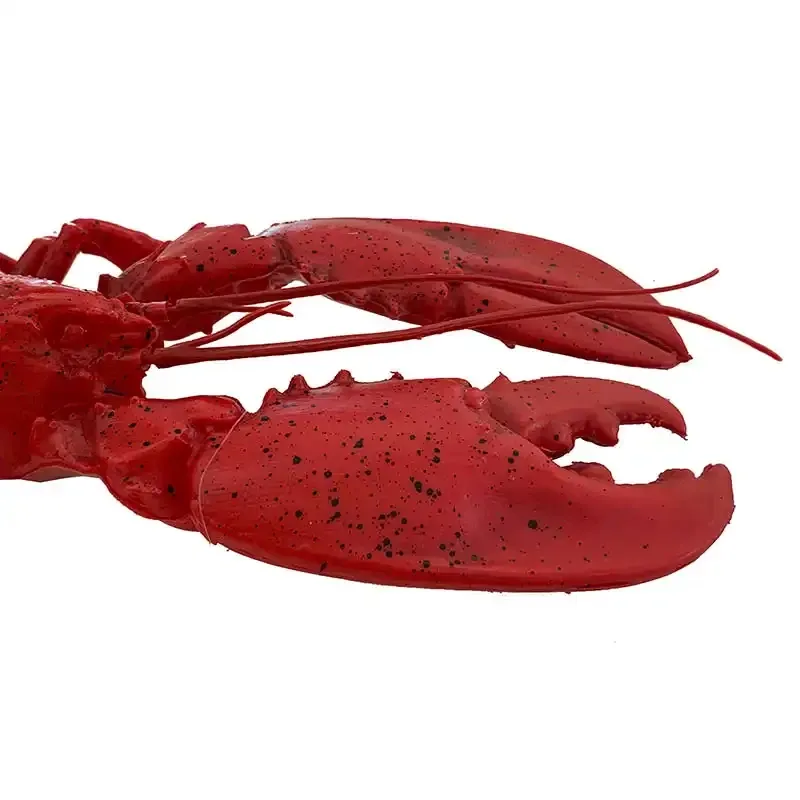 Rød hummer, stor model, som dekoration i butik - fra Brøndsh