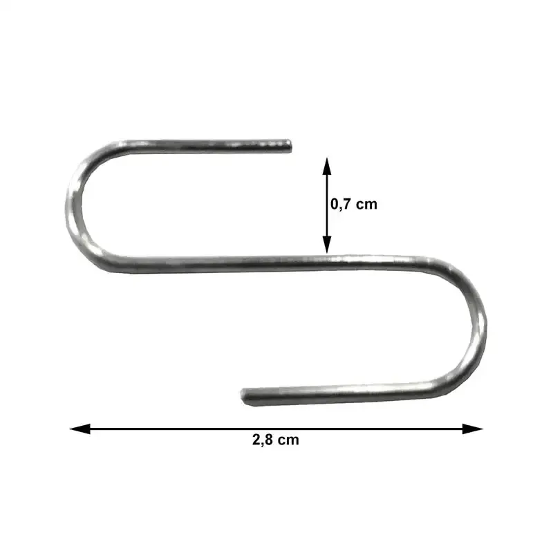 S-kroge i metal, 100 stk. til ophængning i butik