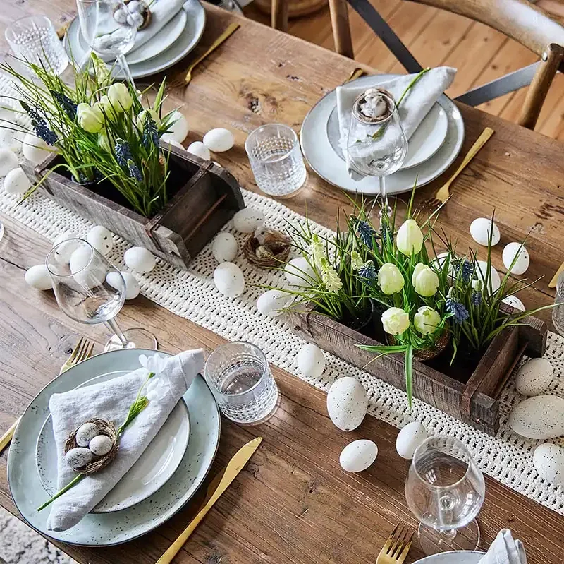 Vaktelägg, 6 cm i 24-pack, konstgjorda ägg I Köp