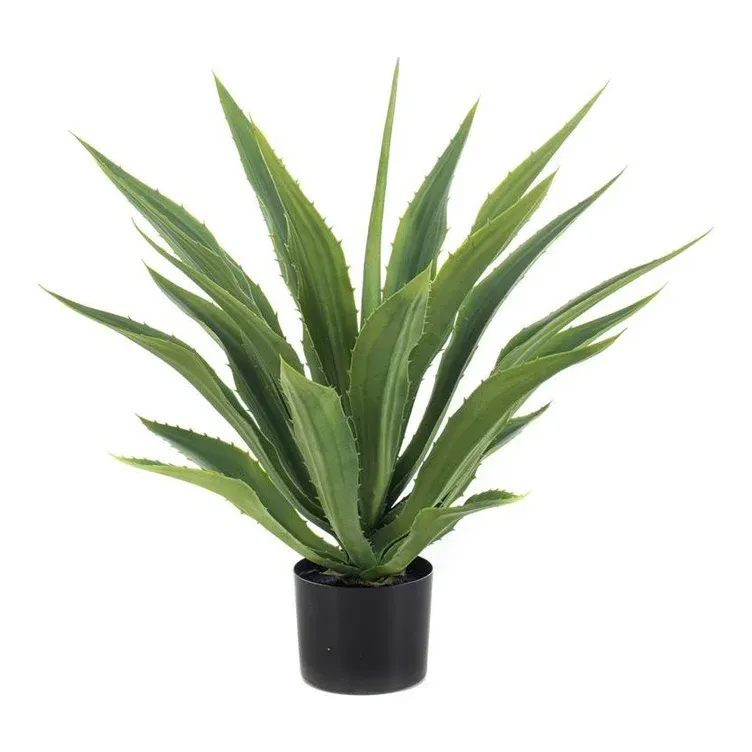Agave i potte, 70cm, grøn, UV, kunstig plante – Brøndsholm
