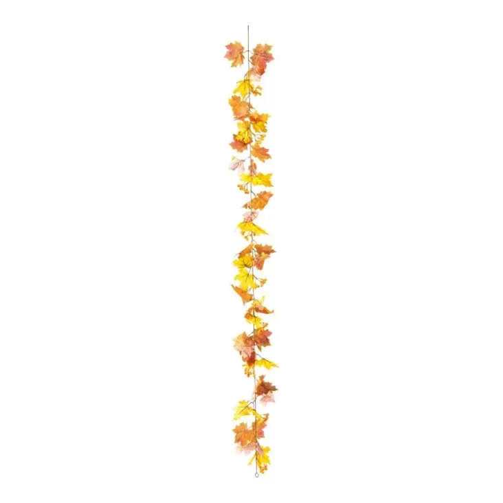 Ahornbladsguirlande, 175cm, kunstig ranke – Brøndsholm
