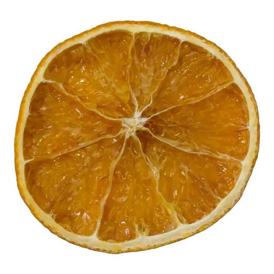 Appelsinskiver ægte tørrede i orange 30g closeup