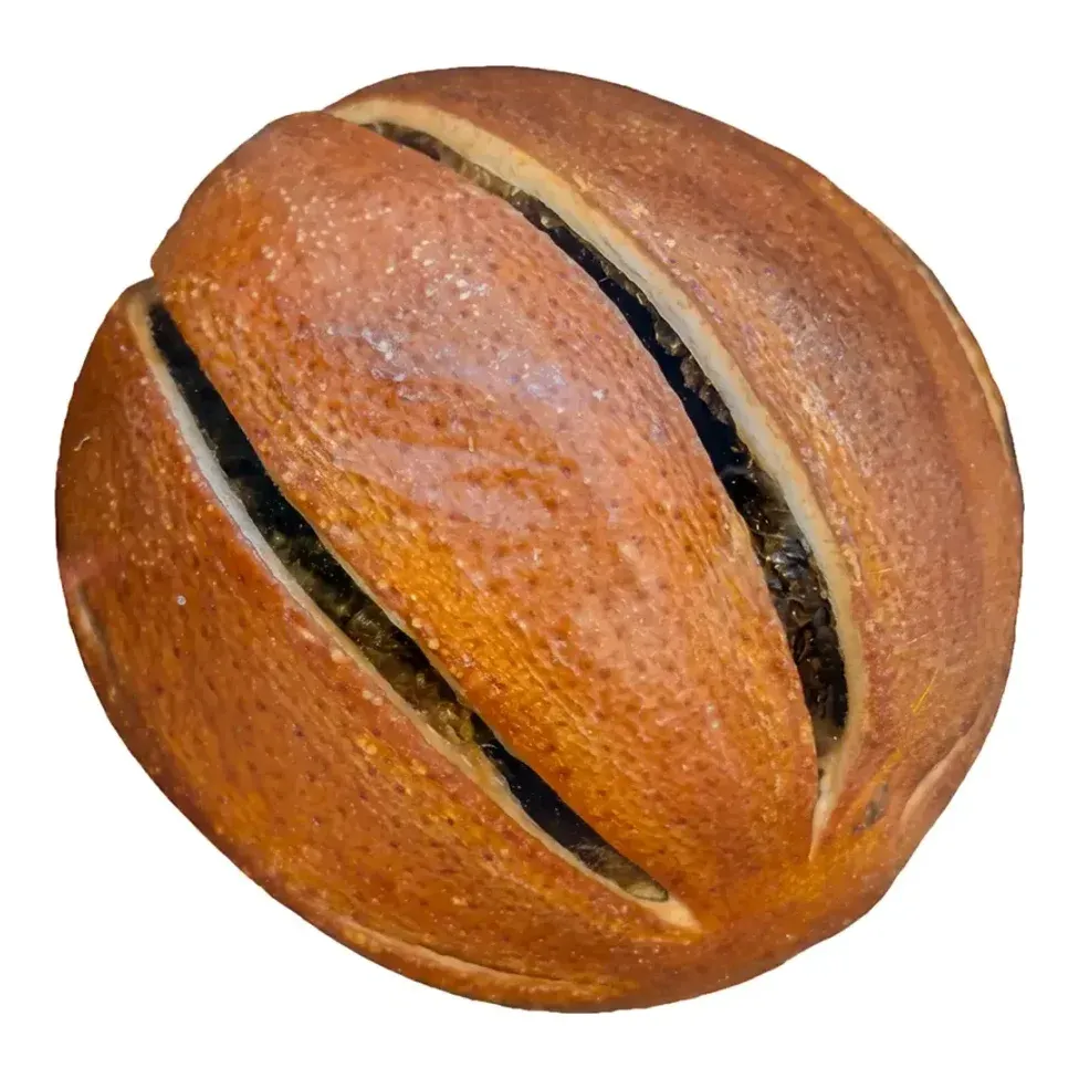 Tørrede hele appelsiner 10 stk ægte frugt. Enkel appelsin vist tæt på