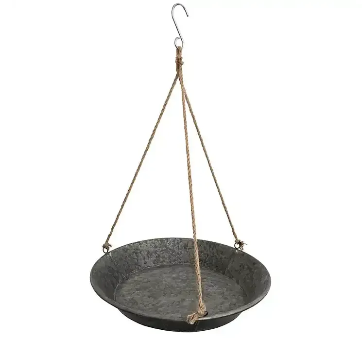 Bakke af mat zink med reb ophæng