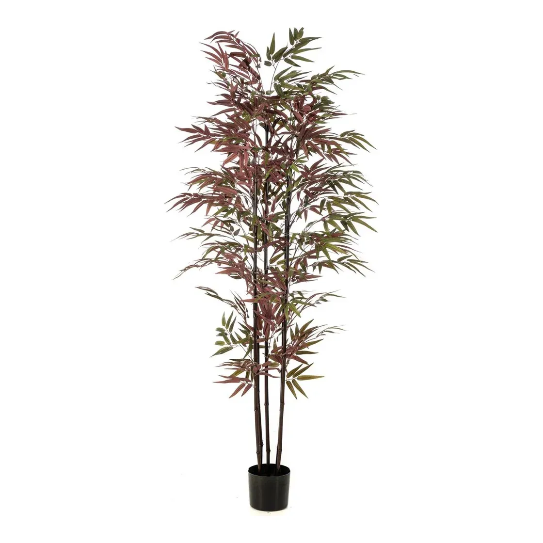 Bambus, 180cm, bordeaux, 5 stilke, kunstig plante – Brøndsholm