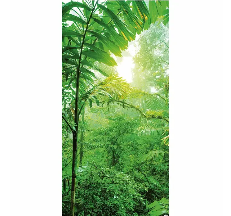 Banner af polyester med billede af grøn regnskov