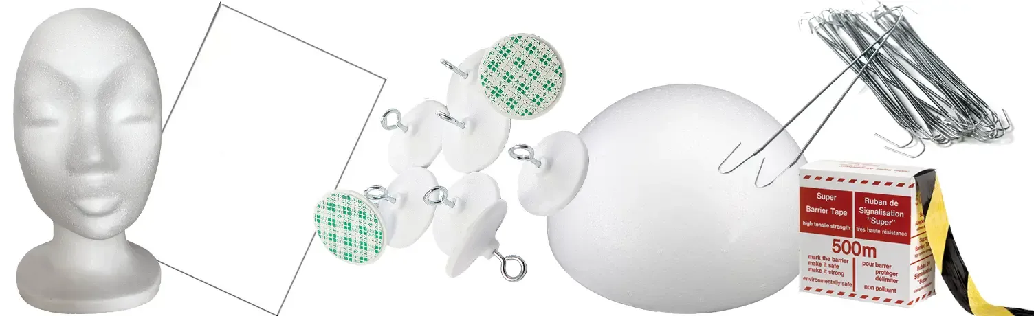 Et udvalg af vores basisvarer til dekoration